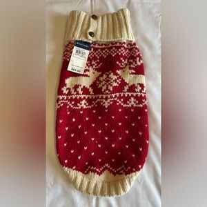Polo Dog Sweater Size M 8 / 10 Holiday Winter Knit Style color Red